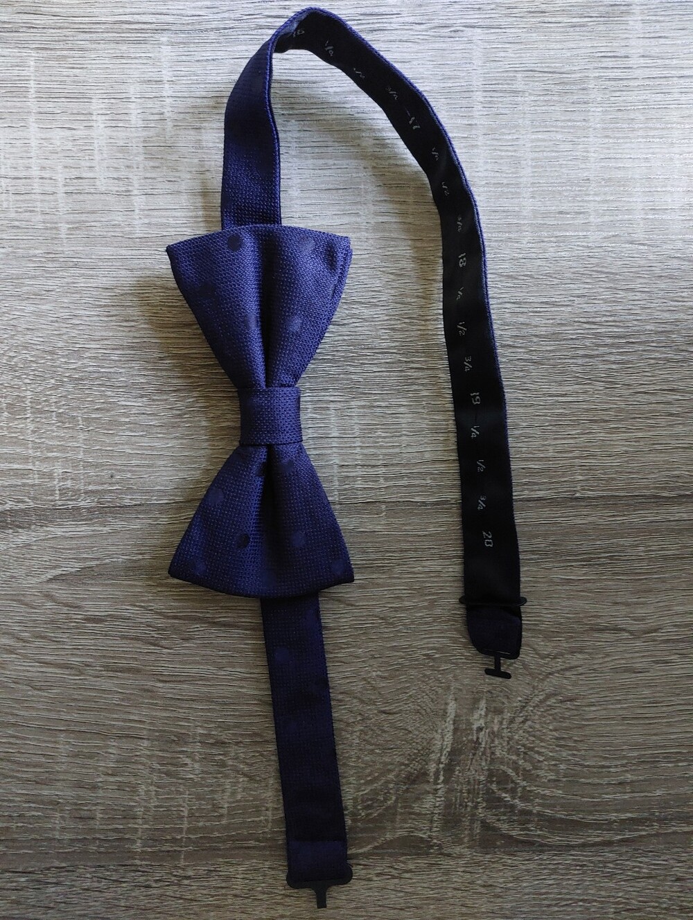 Wembley Navy Blue Pre-Tied Bow Tie with Subtle Dot Texture